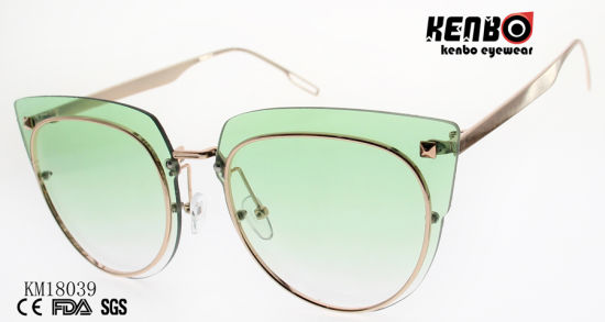 Fashion Design Metal Sunglasses with Ocean Lens Km18039