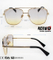 Fashion Design Metal Sunglasses with Double Bridges and Ocean Lens Km18036