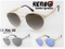 Round Lens with Double Eyebar Fashion Metal Sunglasses Km17077