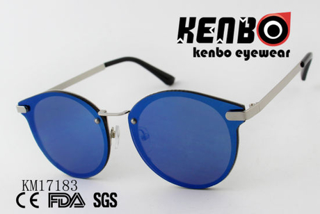 Fashion Sunglasses with Metal Frame Behind Lens Km17183