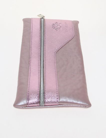 Shiny PU Ladies Glasses Pouch with Zip Lock