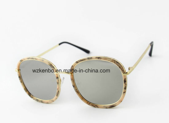Metal Combine Plastic Double Rim Frame Km16156 Latest Design Sunglasses