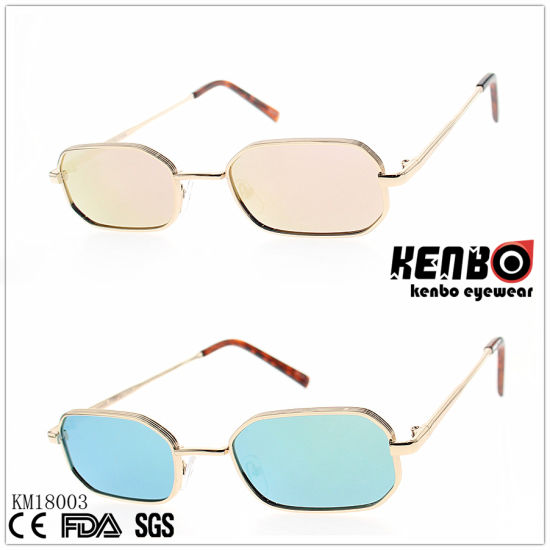 Fashion Metal Sunglasses with Radius Square Frame Km18003