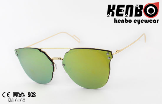 Zero Based Fashionable Metal Sunglasses Km16162 Lens Over Frame Design