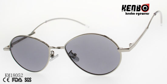 Fashion Metal Sunglasses with Drop Shape Frame Km18052