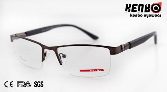 High Quality Metal Half Frame Optical Glasses CE FDA Kf5078